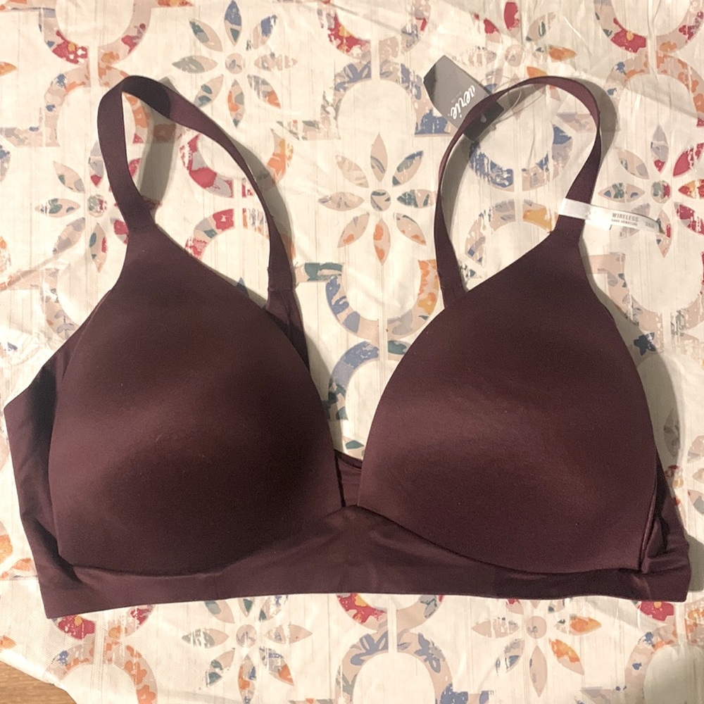 Aerie Sunnie Wireless Bra, Maroon Size 36 D